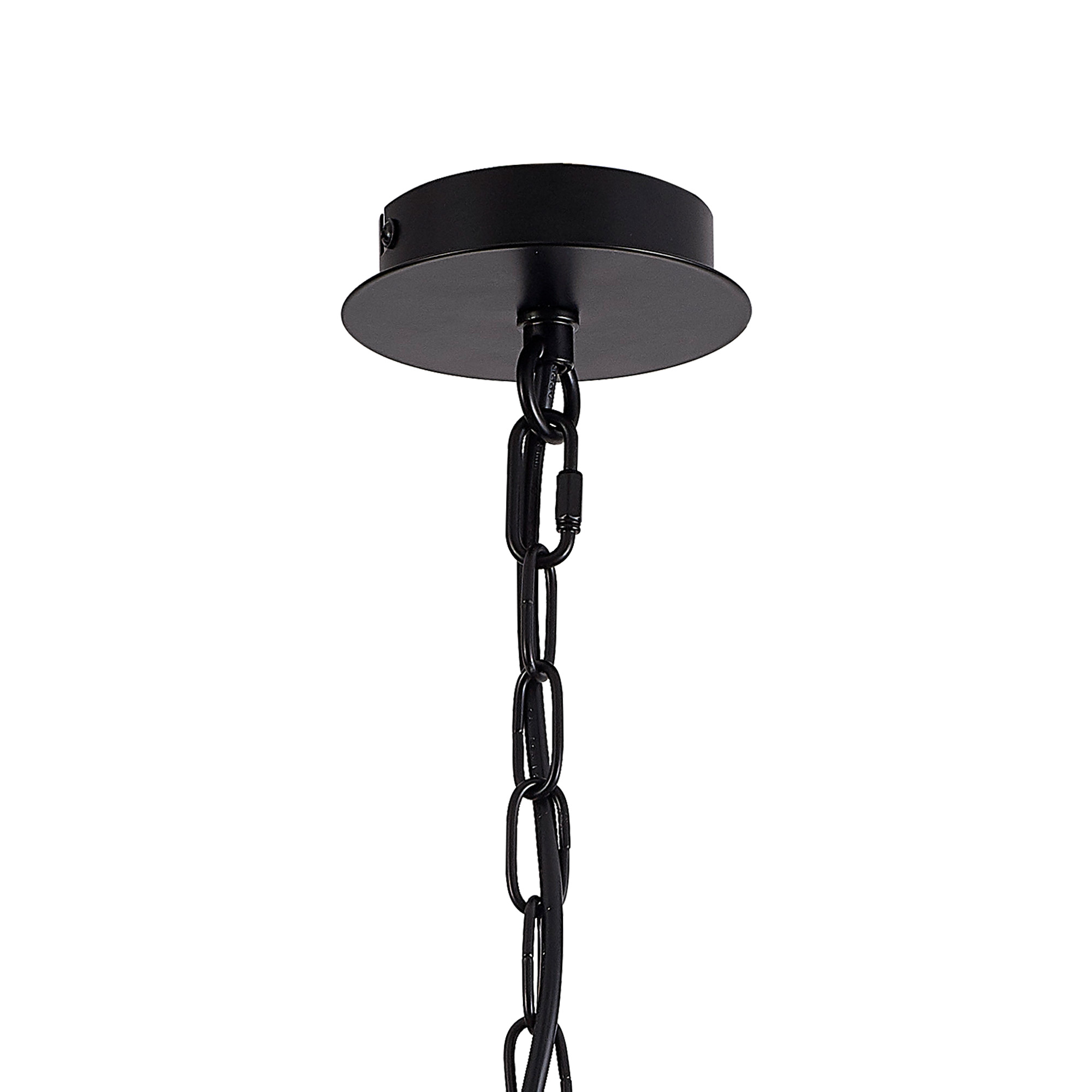 Banyan 45cm 3 Light Pendant Matt Black, White DK1007  Deco Banyan MB WH